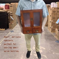 Rustic Apothecary Cabinet – 12″ L x 4.7″ W x 14″ H Vintage Pine Countertop Ca…