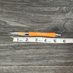 Vintage Metal Invega Pharmaceutical Drug Rep Pen Advertising Orange