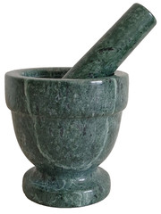 Green Natural Stone Marble Footed Mortar & Pestle 4″x3.77″