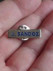 🔴SANDOZ Pharmaceuticals pin LSD Albert Hofmann Logo pin badge / second one🔴