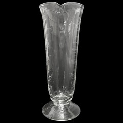 Antique 1900s Whitall Tatum Co Apothecary Glass Beaker – Etched 600cc / 16oz