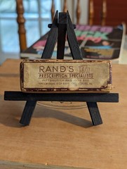 Vintage RAND’S PRESCRIPTION SPECIALISTS Pill Box Hinged Cardboard Greensburg, PA