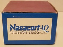 Nasacort AQ Nasal Spray Advertising Medical Collectible Covered Dish NIB Allegra