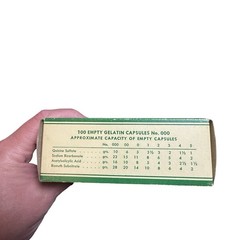 Vintage Empty Gelatin Capsules Lilly No. 00 Original Box – Eli Lilly and Company