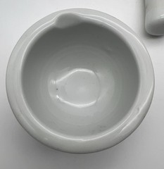 Vintage Porcelain Mortar and Pestle White