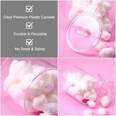 Meanplan Plastic Apothecary Jars with Lids Acrylic Holder Dispenser for Bathr…