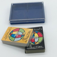 3M Retro MCM Advertising Globe Boxed Set of 2 Decks Vintage Playing Cards
