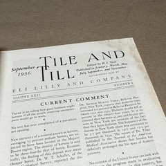 Tile And Till Magazine Eli Lilly And Company September 1936 Indianapolis Indiana