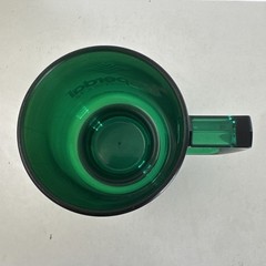 Risperdal Risperidone Drug Rep Hard Plastic Mug Green Coffee Cup VINTAGE EUC