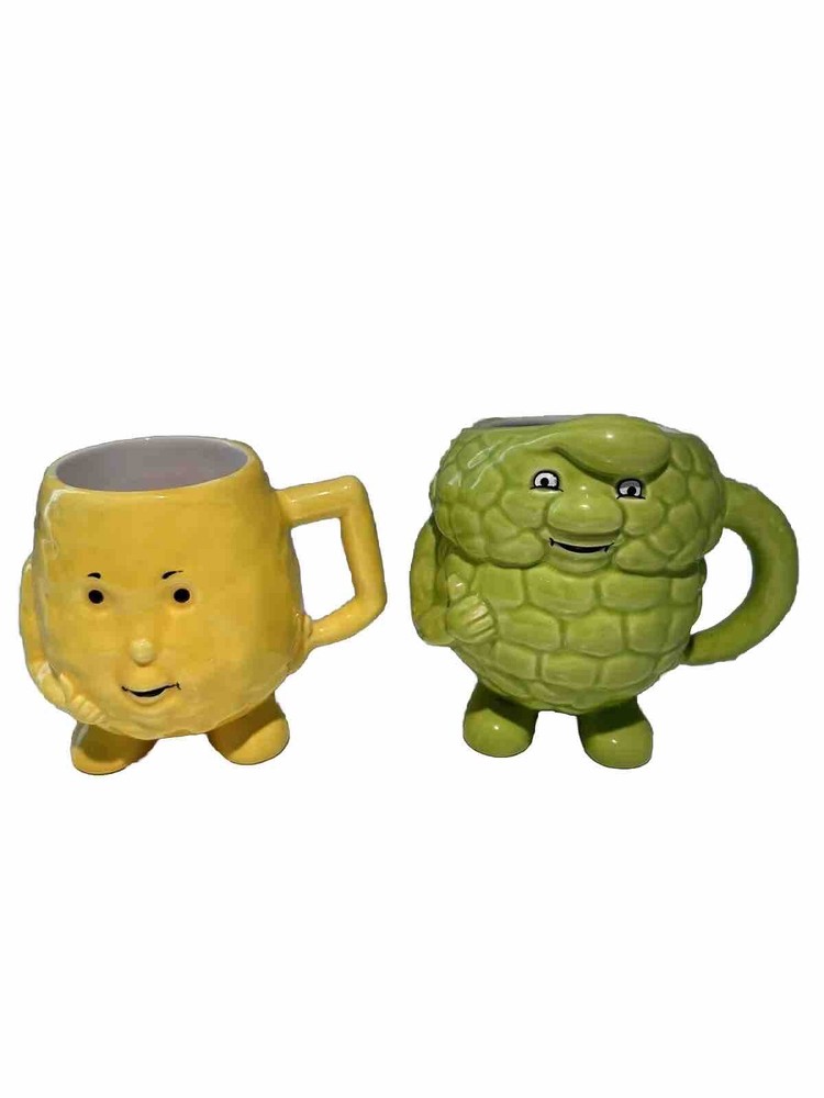 Actors Pharmaceutical Promotional Triglyceride & HDL Ceramic Mugs Green/Yellow