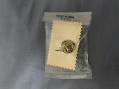 Pharmacy 1972 8-cent Stamp Paperweight and Pin (used)