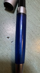 XANAX XR PEN: Blue & Silver-Metal-Refillable Ball Point-Pharmaceutical Promo NEW