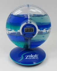 Zoloft Blue Water Digital Desk Color Clock Drug Rep Pharmaceutical Promo RARE