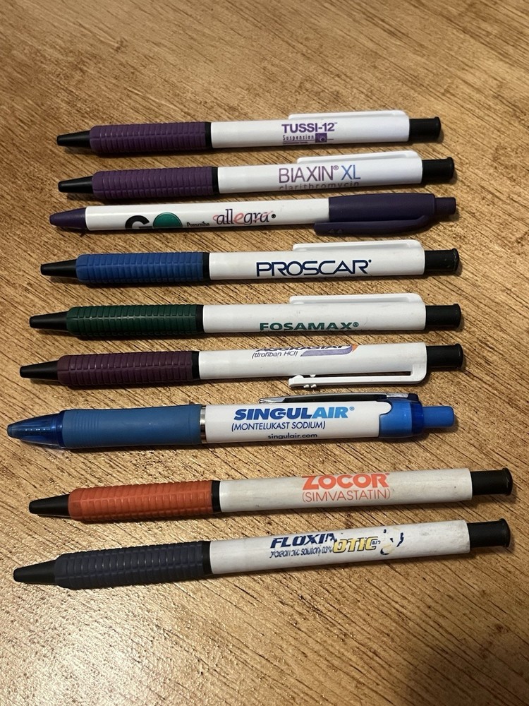 Pharmaceutical Advertising Drug Rep Papermate Pen Lot Of 9 – Works