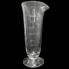 Antique 1900s Whitall Tatum Co Apothecary Glass Beaker – Etched 600cc / 16oz