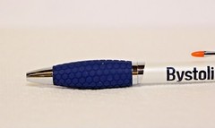 Pharmaceutical Bystolic Pens 2 Heavy Metal White and Blue New in Sleeve