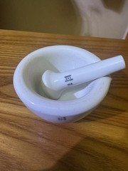 Vintage Coors USA 522-000 Heavy White Porcelain Lab Mortar and Pestle