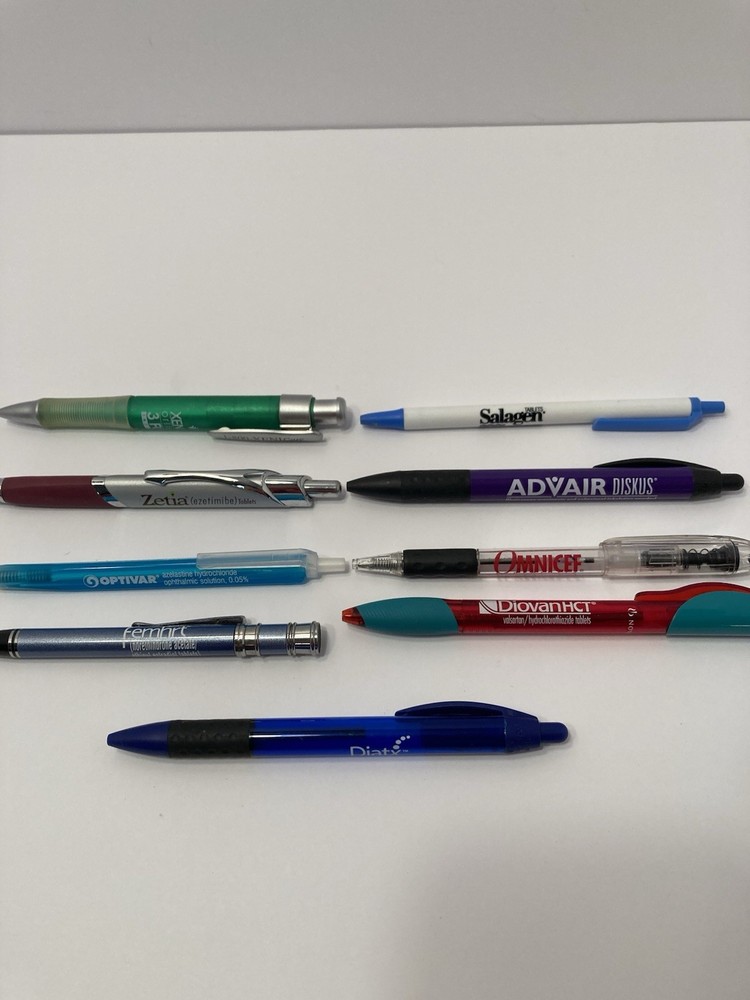 pharmacy drug representative pens lot of (9)
