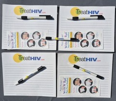 Vtg ’99 Treat HIV GSK Pharma Advertising Mousepads Pens Lot Medical AIDS History