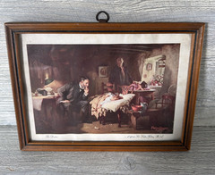 The Doctor By Sir Luke Fildes 1930s Petrolagar Exhibit Print In Original Frame