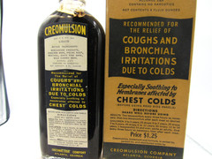 BW – 1930s Creomulsion Coughs Bronchial Atlanta Ga 7 3/4 “ Medicine bottle Box