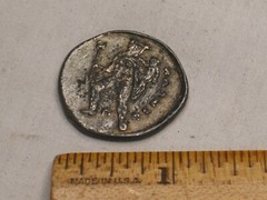 vintage TINACTIN pharmaceutical token ornate old coin metal