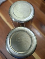 Vollrath 8802 Stainless Steel Canister Set Of 2 Heavy-Duty Container W/lids Vtg