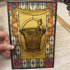 SECUNDUM ARTEM ’76, PHARMACY CELEBRATES AMERICA’S BICENTENNIAL STAINED GLASS
