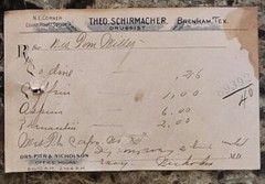 File box & 70 antique prescriptions (1910) – Codeine, Poisons, Equine