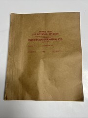 1930s-40s IRS Order Form For Opium/Coca Leaves Book Michigan Oddity