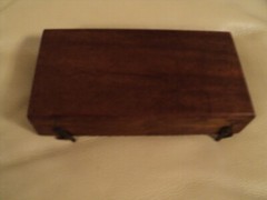 ANTIQUE BRASS JEWELLER WEIGHTS IN ORIGINAL WOODEN CASE MISSING FEW OF THEM