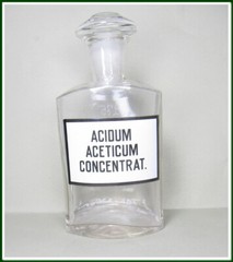 Vintage Medical Science Glass Bottle,Germany,ACIDUM ACETICUM CONCENTRAT