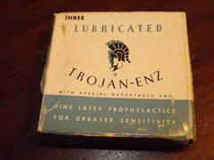 1960’s Youngs Drug Products Trojan-Enz Box w/Contents Sealed