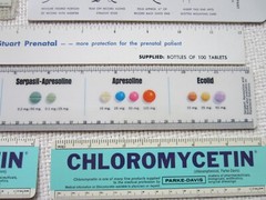 lot of 10 vintage PHARMACEUTICAL PHARMACY Promo DRUG ADVERTISEMENTS, 1961 to 70s