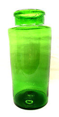 Vintage Large Pharmacy Pot 34 Cm Blown Glass Green Decoration