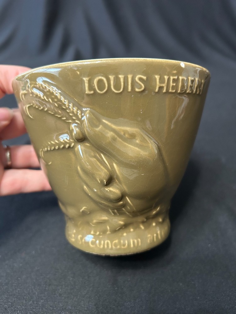 Vintage Apothecary Mortar Louis Hebert Ceramic