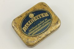 Antique German RISINETTEN Medical Pills Empty Tin Box 1940’s