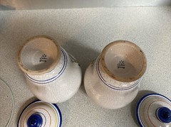Vintage Lot of 2 AH Western Germany Apothecary Pharmacy Drug Jars In Exc Cond