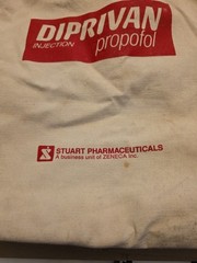 Vintage Diprivan Propofol Tote Bag Pharmaceutical Advertising DIP#5