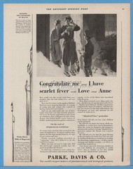 1929 Parke Davis Pharmaceutical Scarlet Fever William Meade Prince Drug Ad