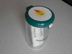 ~~RARE NAMENDA PHARMACEUTICAL TONGUE BLADE DISPENSER+ ORIGINAL TONGUE BLADES~~