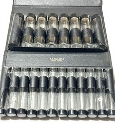 Vintage A.J. Gallaber Glass Vial Salesman Sample Kit Case Phila PA Apothecary