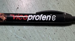 VICOPROFEN Hydrocodone PEN: Black/Orange/Tiger – Plastic -Pharmaceutical Promo