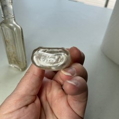 Antique Apothecary Medicine Bottles Lot of 2 Clear