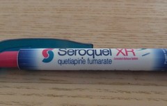 Seroquel XR Pen & Pedometer Drug Rep Pharmaceutical Promo Medical Advertising