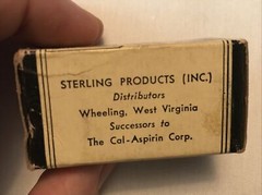CAL ASPIRIN VINTAGE FULL TUBE IN ORIGINAL BOX, STERLING PRODUCTS, WHEELING