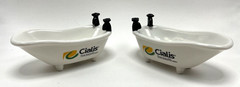 2 CIALIS Pharmaceutical Ceramic Bathtub 6×3 Promo Soap Dish
