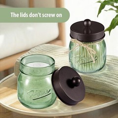SheeChung Green Bathroom Accessories Set, 6Pcs Mason Jar Glass Bathroom Set, …