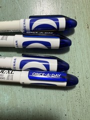 TOPROL-XR PENS: Blue & White, Plastic, Pharmaceutical Promo NEW Lot of 4