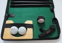 Allegra Golf Putting Travel Set w/ 3 Balls & Case Drug Rep Pharmaceutical Promo